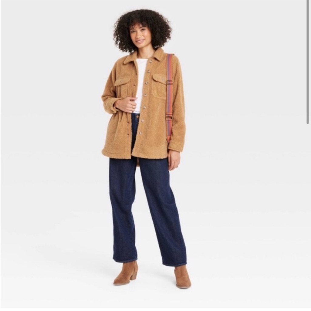Button Down Sherpa Jacket